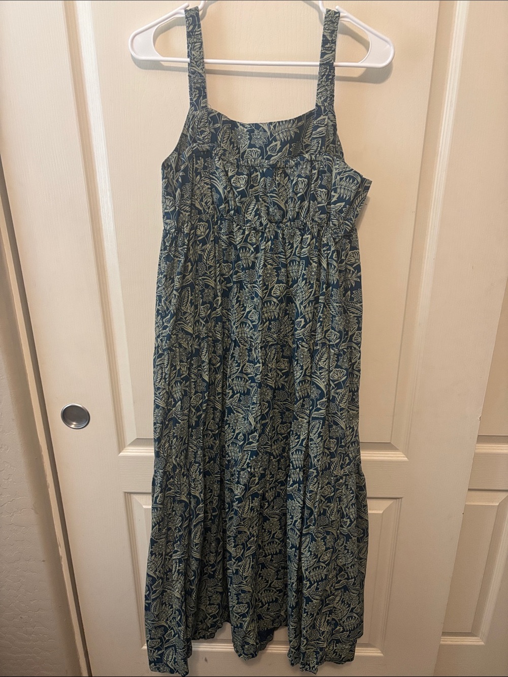dip Green and Blue Floral Tiered Maxi Dress - Picture 5 of 5